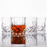Crystal Cut Old Fashioned Whiskey Glasses Set of 4