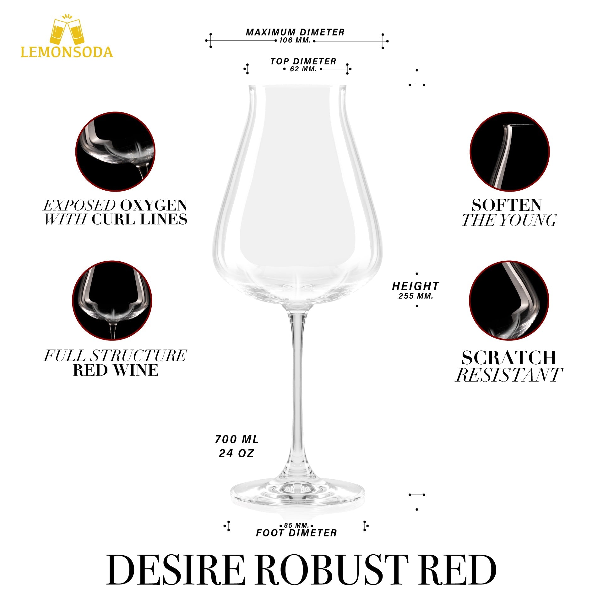 Tulip Wine Glasses - Size
