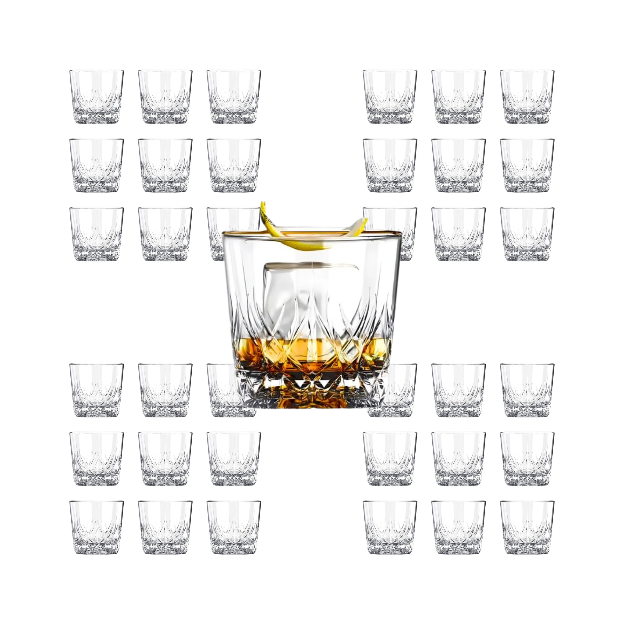 Whiskey Sour Old Fashioned Glasses Tumblers - 12oz - Set of 6