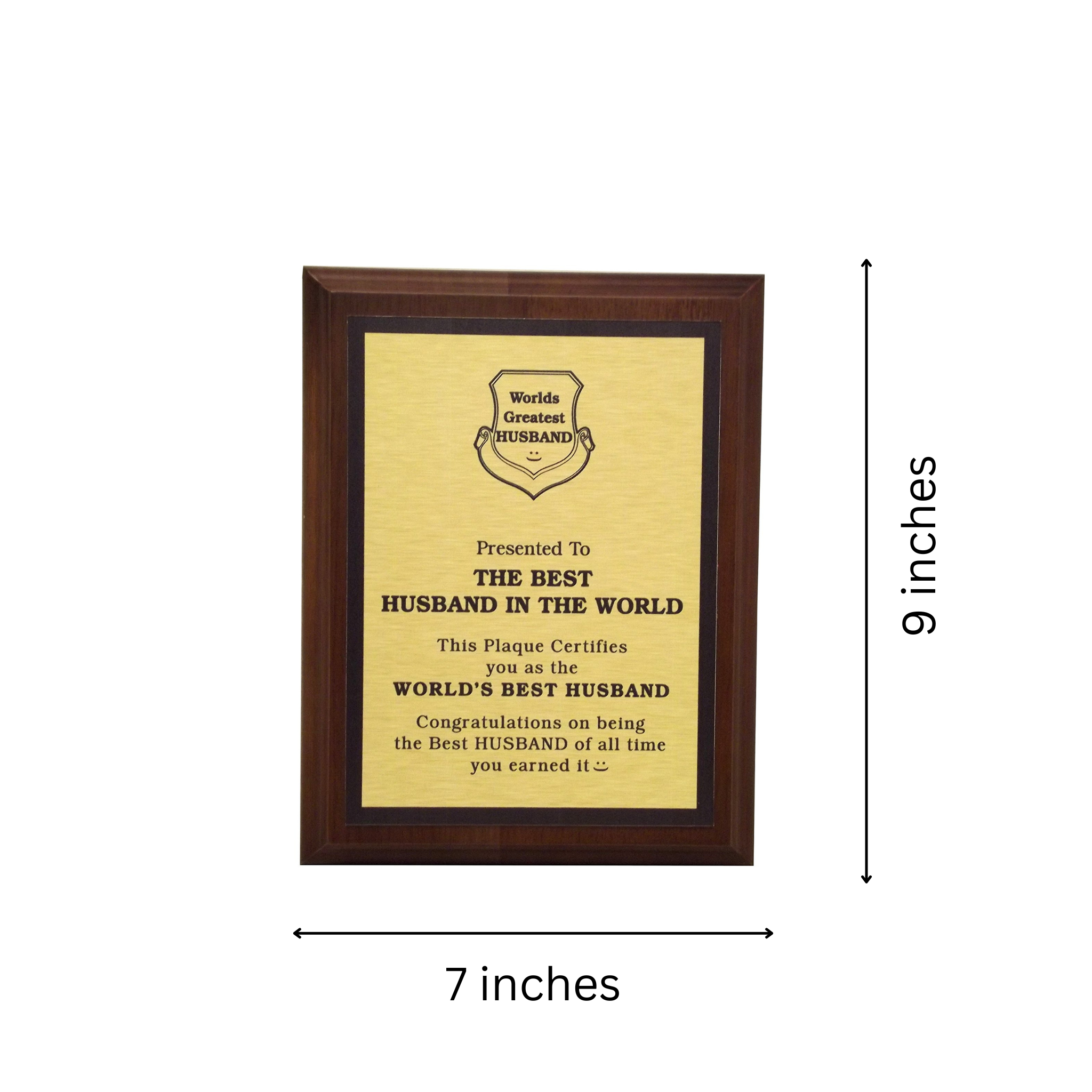 LEMONSODA World's Greatest Plaque (Best Husband in The World) - Gold