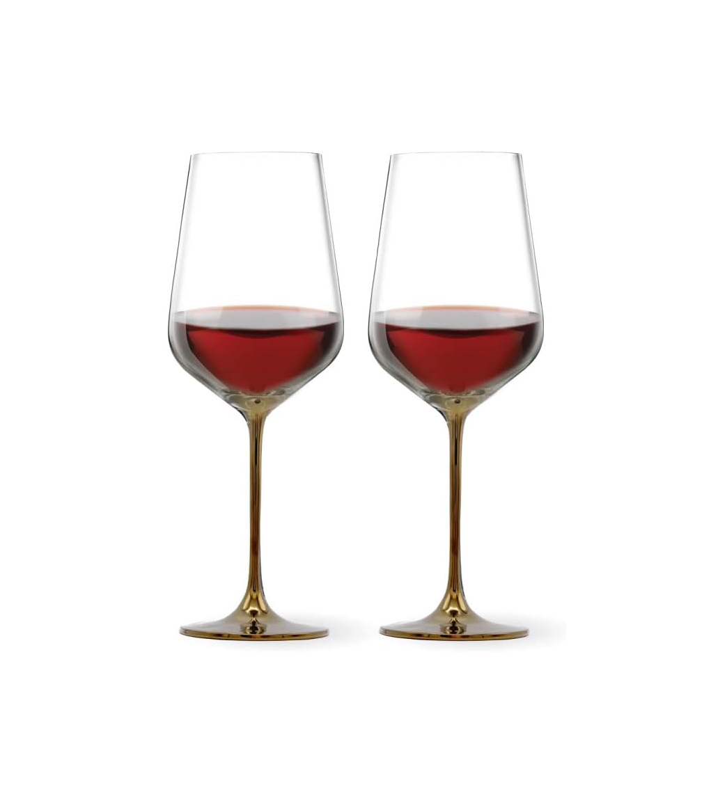 LEMONSODA Full-Bottle Premium Artisan Copper Wine Glasses (750 mL / 25 fl. oz) (Set of 2)