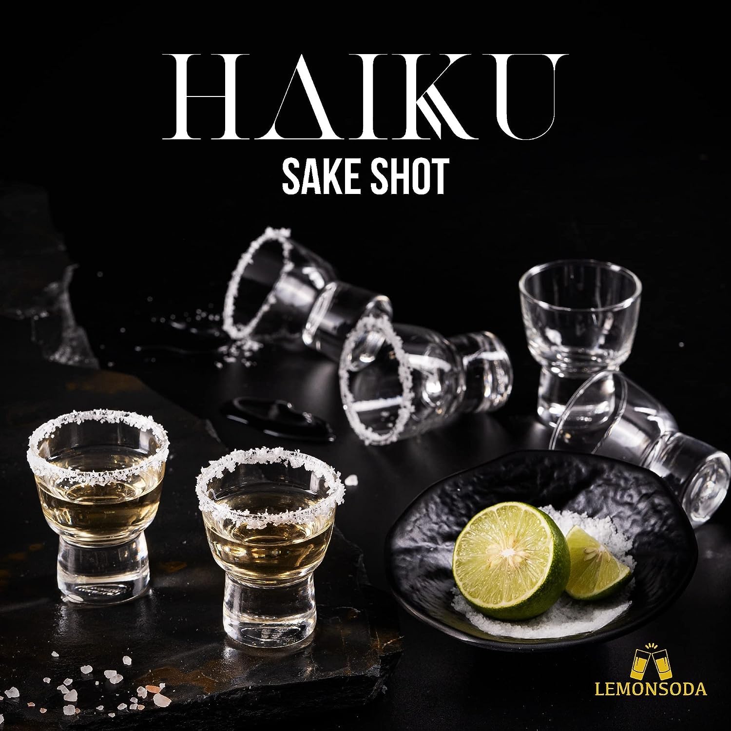 LEMONSODA Haiku Sake Shot Glasses - Set of 6 (60 mL / 2 fl. oz.)