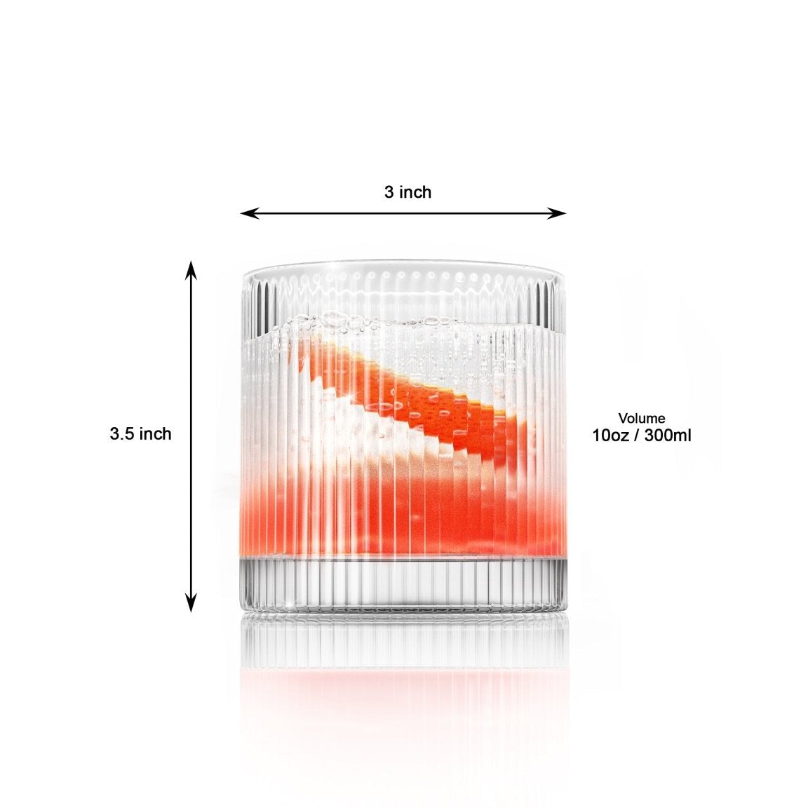 LEMONSODA Vintage Straight Line Tumbler - 10oz (Set of 2 or 4) - Lemonsoda