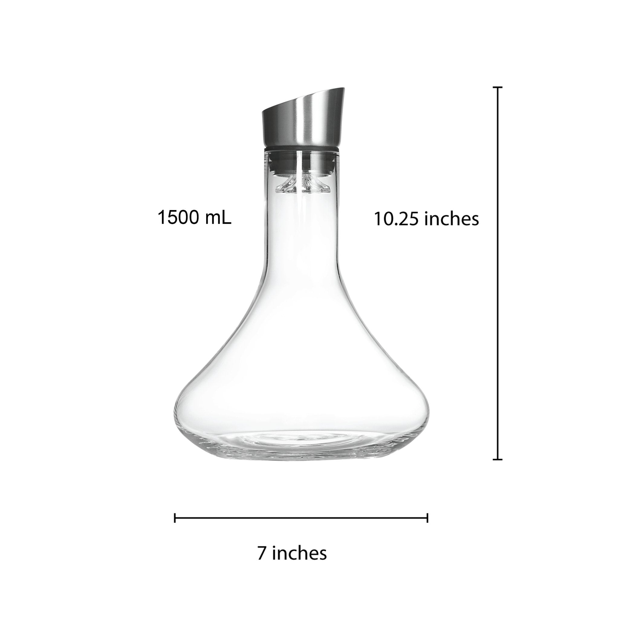 Glass Decanter Aerator with Filter - 1500 mL