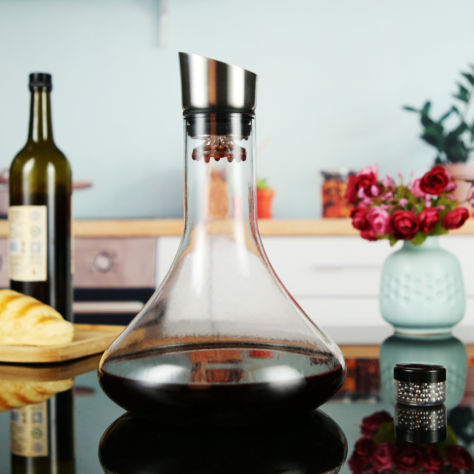 Glass Decanter Aerator with Filter