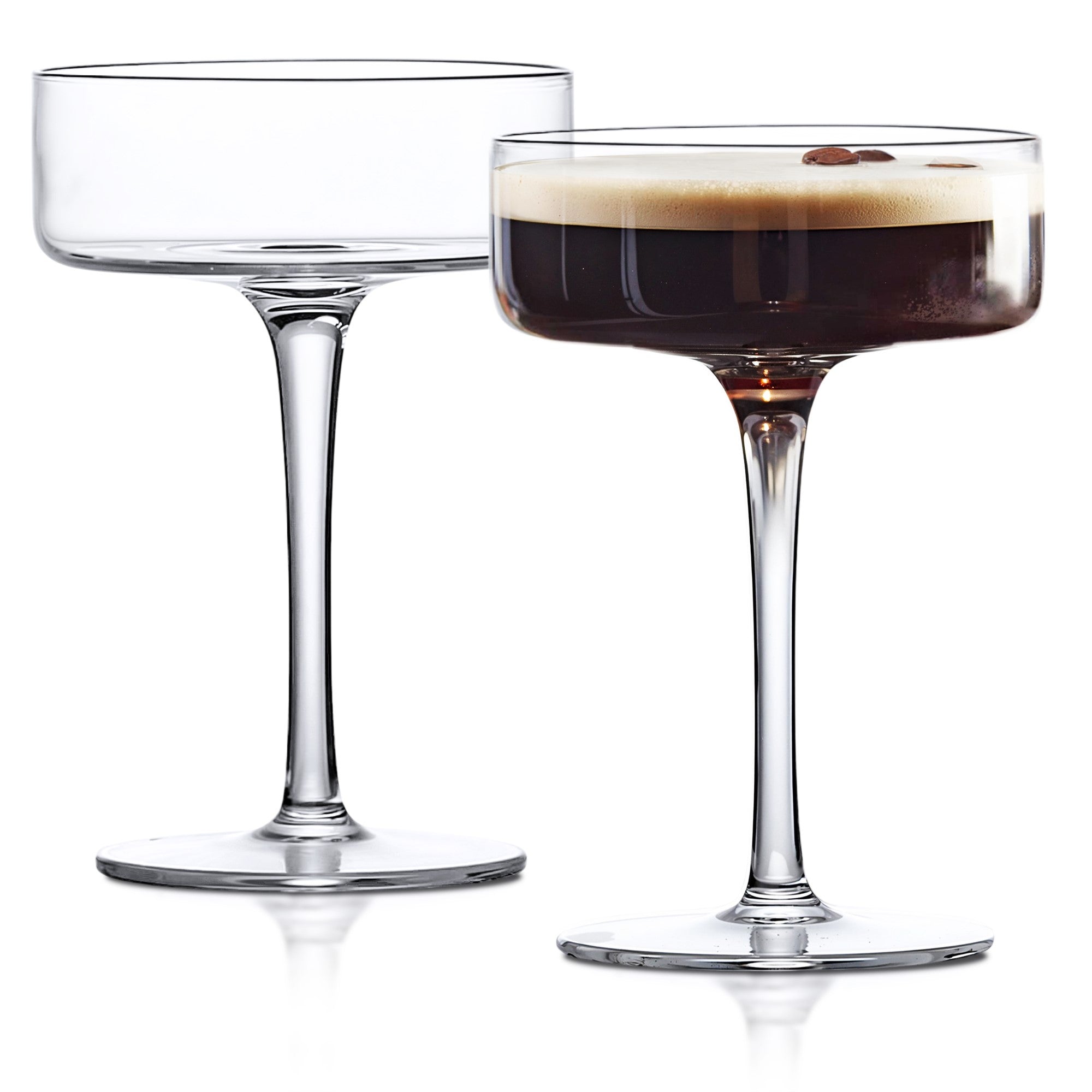 Clear Cocktail Martini Coupe Glass - 6.5oz (Set of 2 or 4)