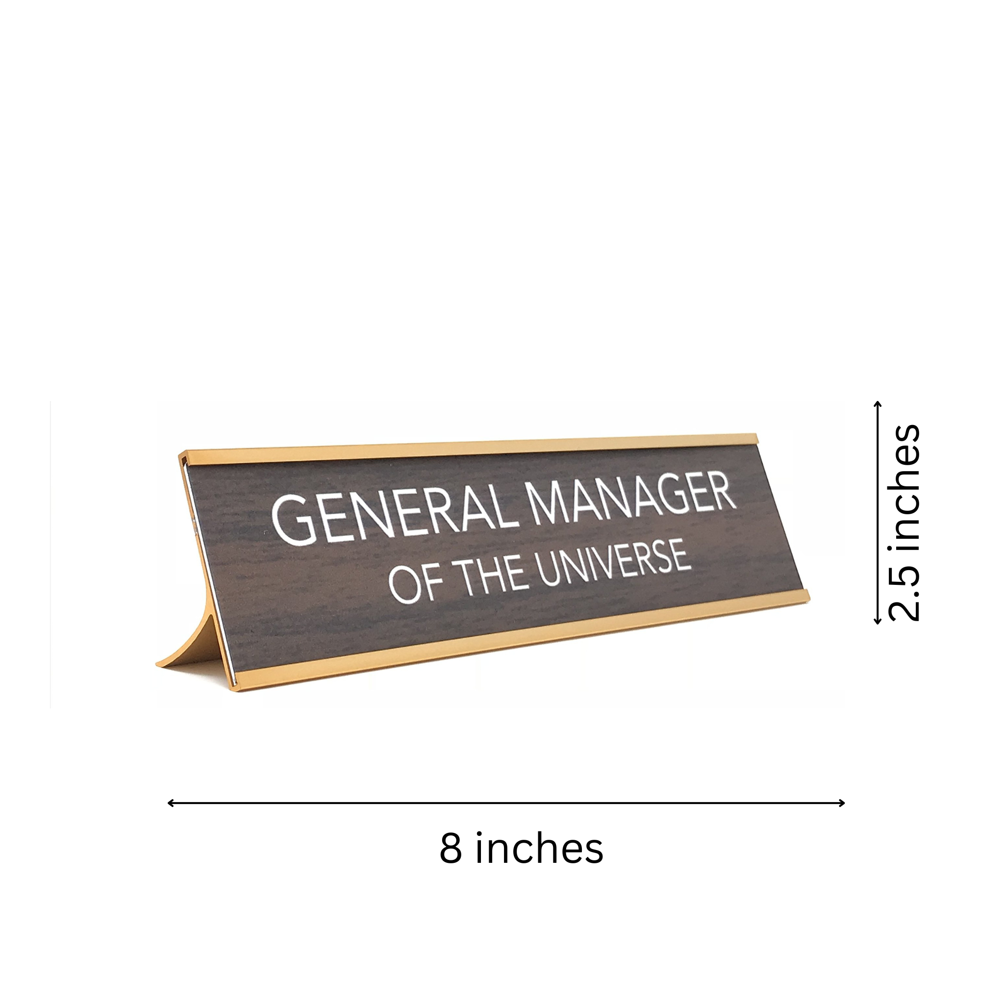 LEMONSODA Novelty Desk Sign (General Manager of the Universe) - Brown/Gold