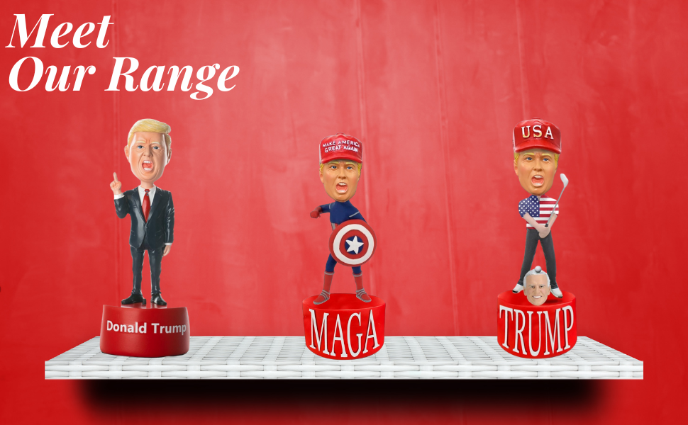 Donald Trump Collectibles Trump Merchandise for Patriotic Americans - Talking Bobble Head with Audio Lines, Iconic Phrases - Trump Rally (Golfing)