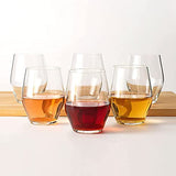 Sante Stemless Crystal Wine Glasses- Set of 6