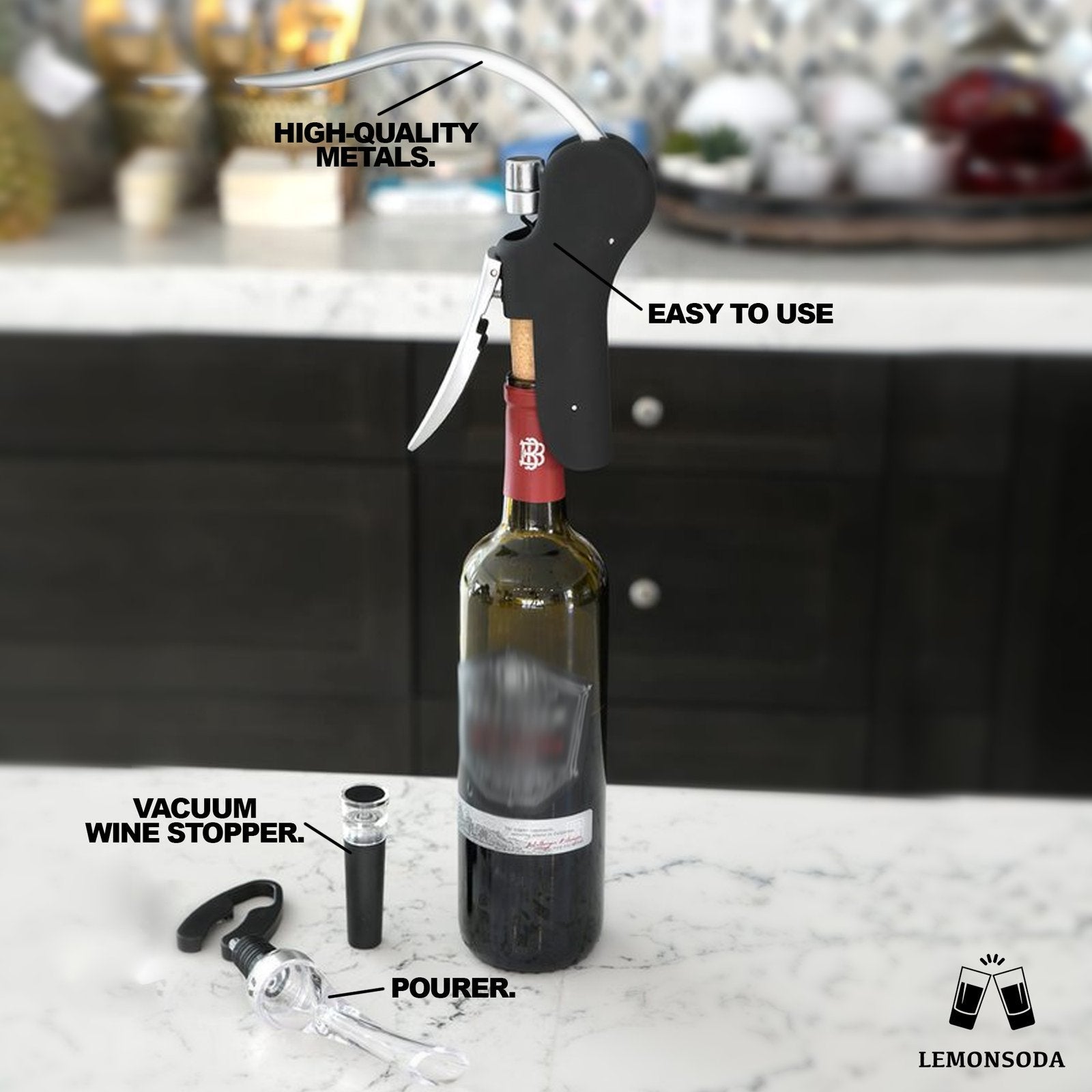 Wine Bottle Opener & Corkscrew Set