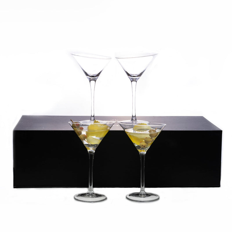 Slanted Martini Glasses - Set of 4