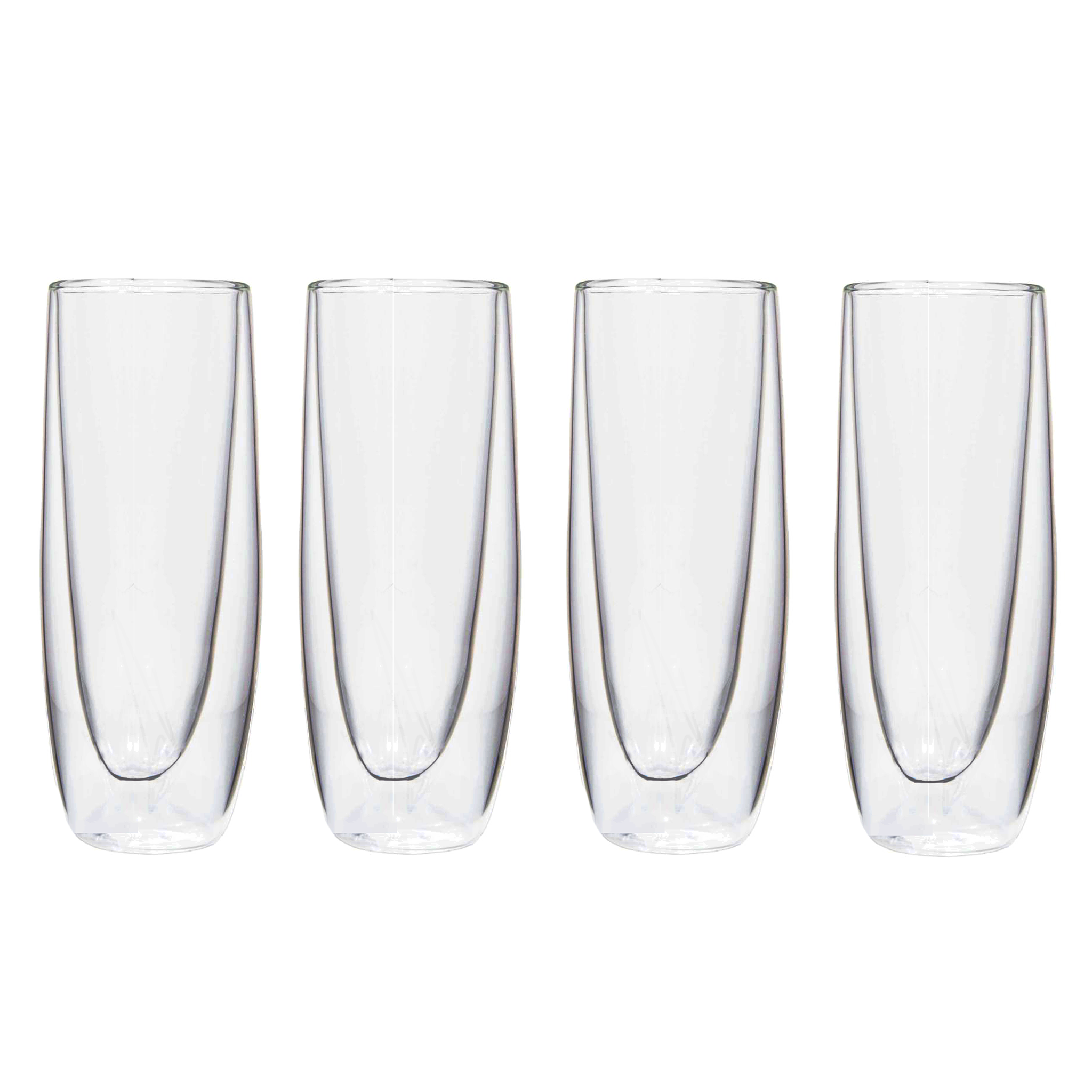 Stemless Double Wall Champagne Prosecco Glasses  - 5.4 fl. oz