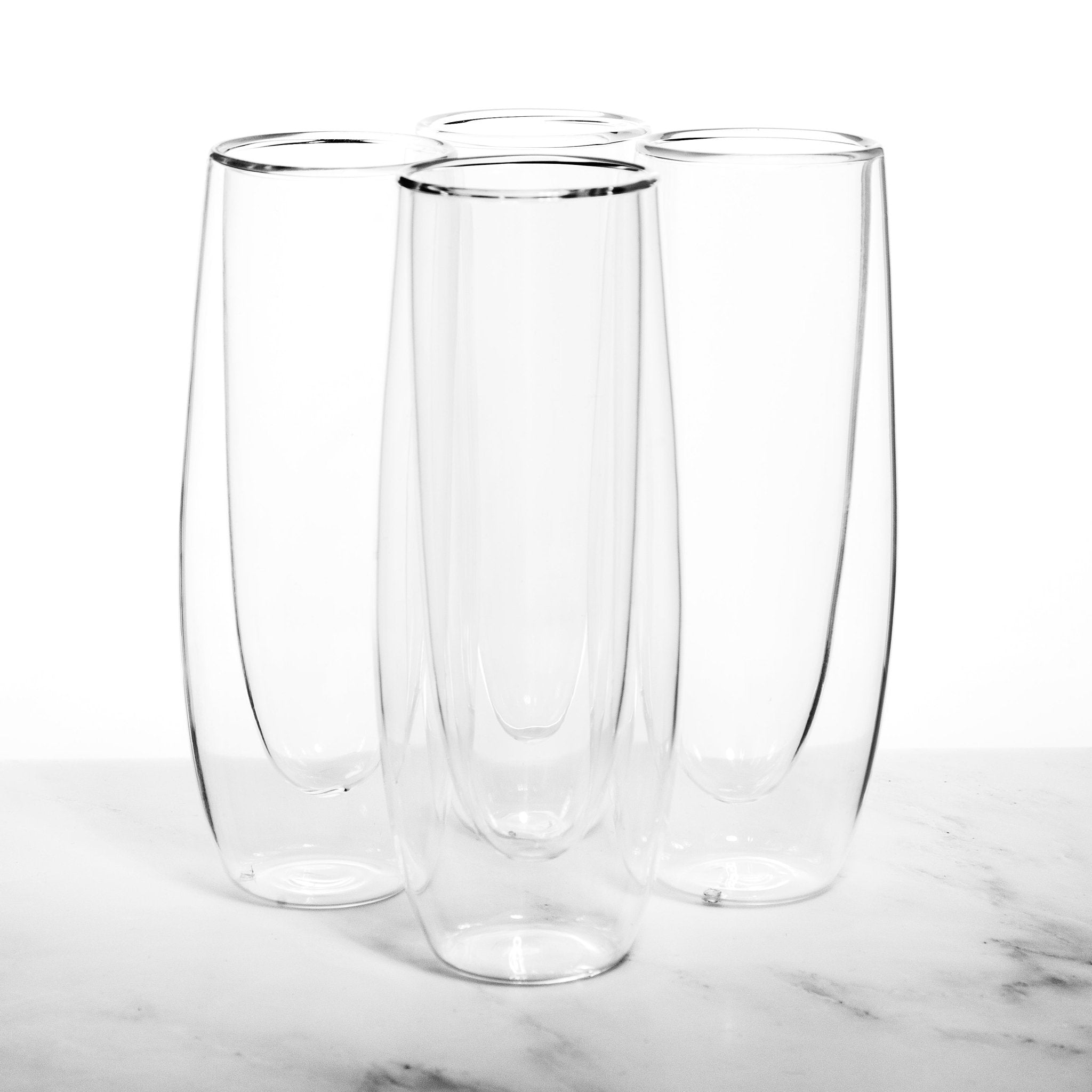 Stemless Double Wall Champagne Prosecco Glasses Set of 4