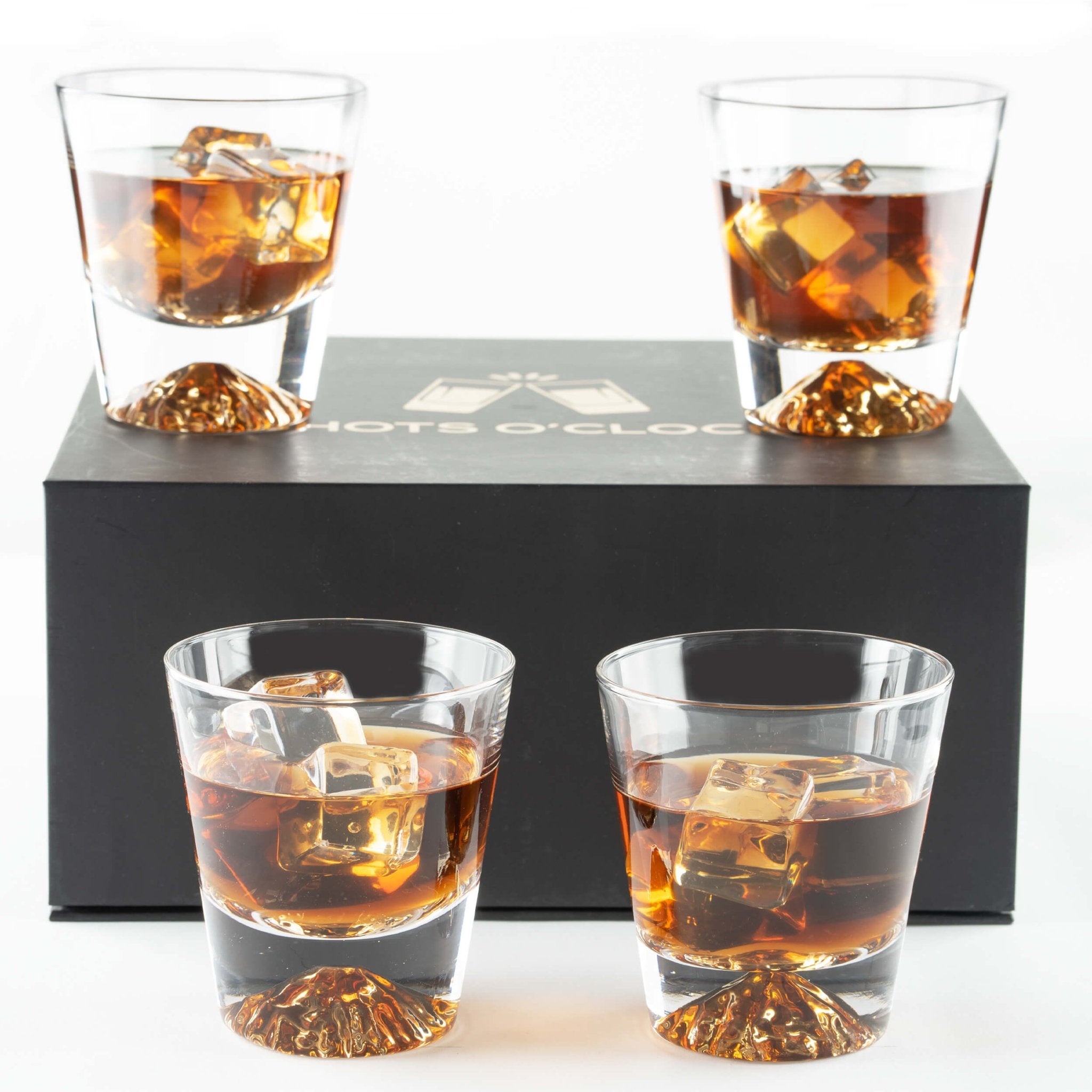 Whiskey Glasses Crystal Clear Bourbon - Set of 4