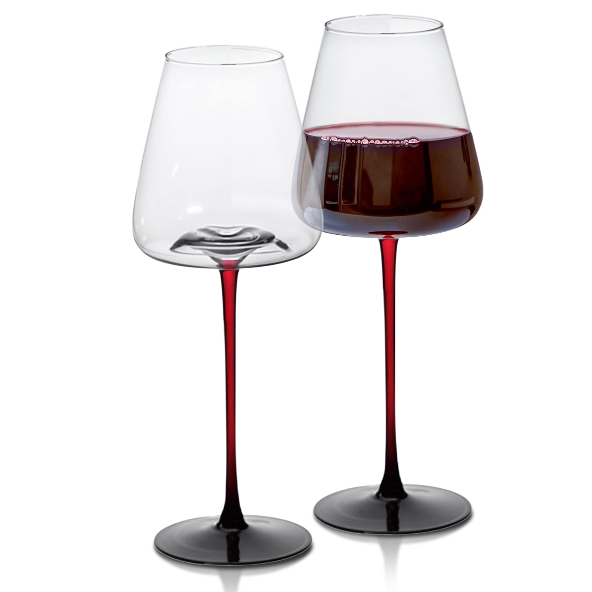 Large Concave Wine Glasses - 16oz (Set of 2 or 4)