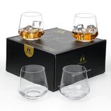 Crystal Old Fashioned Whiskey Glasses - Set of 4